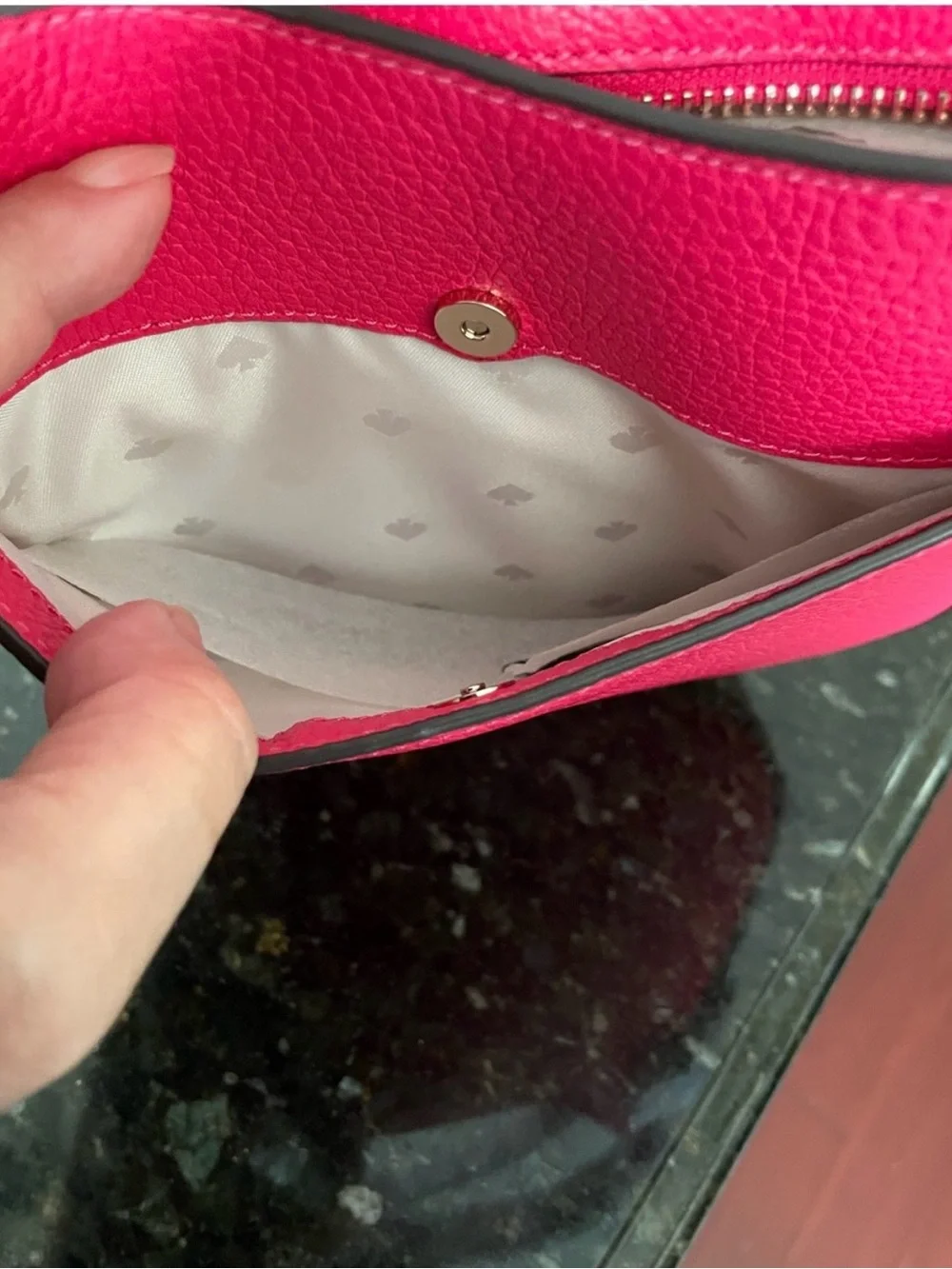 Kate Spade New York Hot Pink Pebbled Leather Shoulder Bag